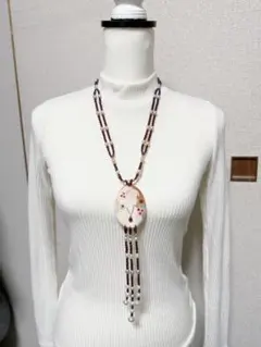 CAMEO ／カメオハート型 ペンダントトップK18刻印／ イタリア製／未