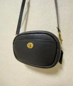 美品⭐︎COACH ブラック ショルダーバッグ 本革 クロスボディバッグ