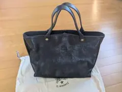 IL BISONTE ブラック ハンドバッグ トートバッグ