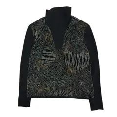 伊太利屋 zebra knit cutsew Y2K ニット セーター 00sのサムネイル