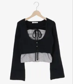 【MAJESTIC LEGON】キャミ×シャギーショートカーデセットのサムネイル