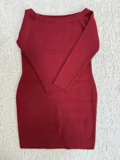 美品★リゼクシー/RESEXXY　ニット　オフショル/レッド/F