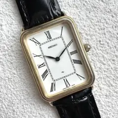 SEIKO V115-0BD0 タンク ローマン ゴールド ソーラー 白文字盤 - メルカリ