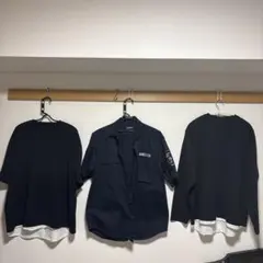 AVIREX半袖シャツ紺色、COLONY 2139半袖　長袖　3点セット