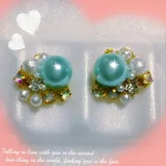 スプリングブルー×キラキラビジューピアス♥　　　　　　　レッセパッセ　スナイデル