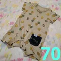Buddy Lee パイナップル柄ロンパース 70サイズ