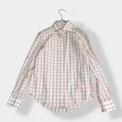 BVRILLER ブリエ チェック柄 シャツ ブラウス ピンク ホワイト 40