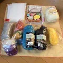 羊毛フェルト制作キット 多色セット　中古品