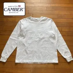 CAMBER★Madein USAヘビーコットン長袖Tシャツ ホワイト♠︎サイズLのサムネイル