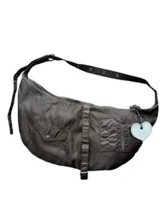 parachute design half moon shoulder bag
