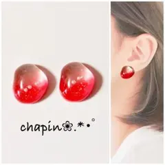 （ 1632 ） カボション 不規則 シンプル レジン ピアス イヤリング