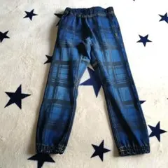 FOキッズ　パンツ　デニム　110　チェック柄