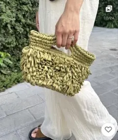 【CIAOPANIC TYPY】【Aguni】ペーパーフリンジBAG ラフィア風