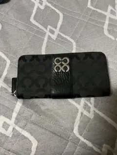 ブラック ロゴ入り 長財布COACH