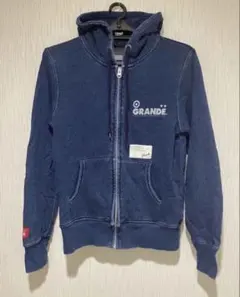 極美品　グランデ GRANDE FOOTBALL インディゴ染めパーカー Sのサムネイル