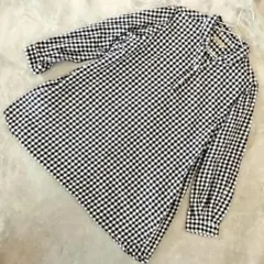 HEART MARKET チェック チュニック 長袖 FREE ネイビー