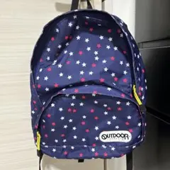 OUTDOOR/星柄リュック/ネイビー/美品