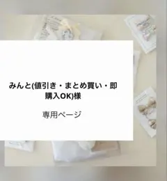 みんと(値引き・まとめ買い・即購入OK)様専用ページ