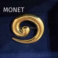 MONET ゴールドカラー スパイラル ブローチのサムネイル