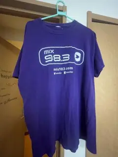 mix 98.3 ロゴ入り 紫 Tシャツ