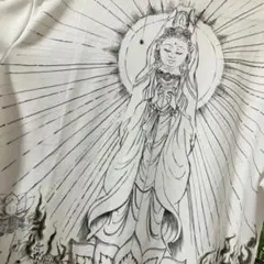 Tシャツ　手描き✍ L しまむら　closshi