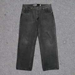 【美品】現行 Levi's シルバータブ Loose ブラックデニムパンツ 先染