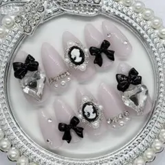 #6 量産型 地雷系 韓国 ちゅるん ミルクピンク ネイルチップ ワンホン