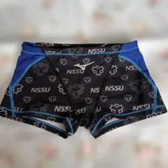 NSSUロゴ入りスポーツ水着 ブラック NSSU 競泳水着 黒/青 - メルカリ