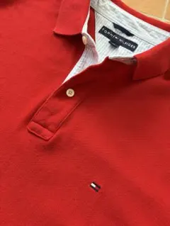 TOMMY HILFIGER ポロシャツ レッド　ワイドシルエットのサムネイル