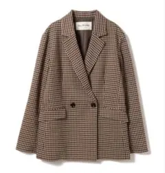 Ray BEAMS チェック柄 テーラードジャケット&フレアパンツ　セットアップ