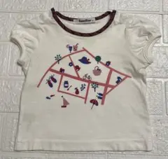 ファミリア　Tシャツ　パフスリーブ　80サイズ　チェック