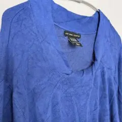 NEW YORK & COMPANY 青ブルー 長袖ニットセーター大きいサイズ