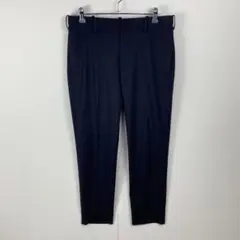 美品 UNIQLO ユニクロ スマートアンクルパンツ スラックス ストレッチ 紺