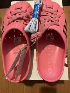 adidas ADILETTE CLOG ピンク/ブラック US8