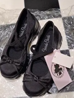 皆方由衣 厚底リボンバレーシューズ Sサイズ 黒