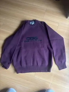 CDG パープル クルーネックニット