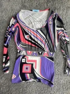 EMILIO PUCCI ロゴニット 長袖 ピンク Sサイズ - メルカリ