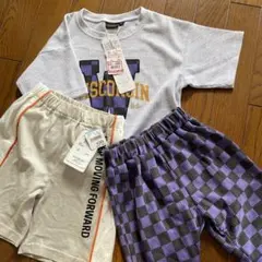 夏服　半袖　半ズボン　セットアップ100センチと半ズボン100センチの3点セット