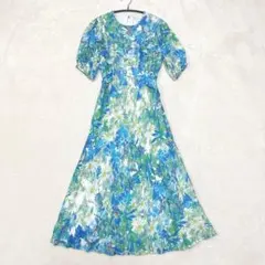GANNI 花柄 プリーツジョゼットワンピ 40 - メルカリ