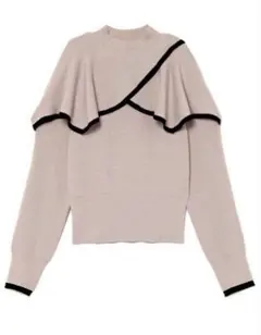 snidel ケープスリットニットプルオーバー ベージュ