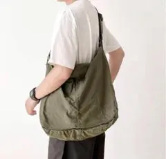 大容量 60s 70s メッセンジャーバッグ ニュースペーパー 古着 カーキ a