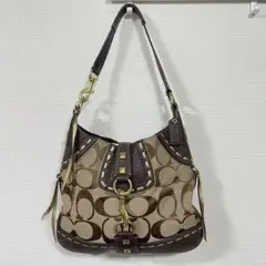 Y2K Coach Signature Studs Shoulder Bag