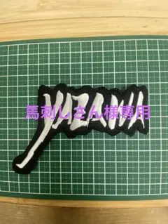 矢沢永吉 YAZAWA刺繍ワッペン白×黒