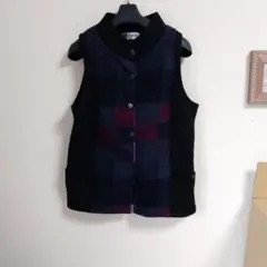 チェック柄 ノースリーブベスト