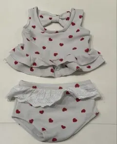 バースデイ　コトリ　ハート柄フリル水着 90cm