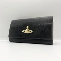 ヴィヴィアン　長財布　二つ折り　EXECUTIVE　がま口　オーブ　黒　レザー