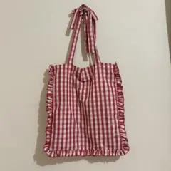 未使用 レトラ カゴバッグ レッド×ホワイト Mサイズ - メルカリ