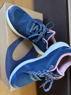 adidas ランニングシューズ ネイビー/ピンク