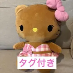 Hello Kitty ぬいぐるみ ピンクチェック