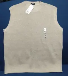 【新品】ユニクロ オーバーサイズ クルーネックベスト Mサイズ ベージュ
